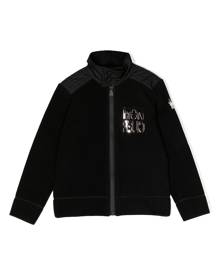 Moncler Enfant logo-print bomber jacket - Black