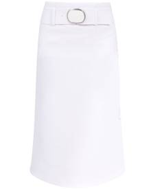 Ferragamo asymmetric belted midi skirt - White