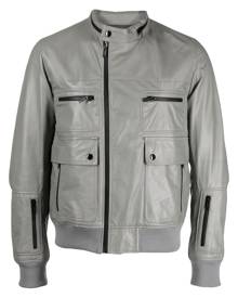 Undercover zip-up biker jacket - Grey