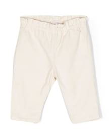 Bonpoint elasticated-waist cotton trousers - Neutrals