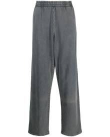 Mainless elasticated-waistband track trousers - Grey