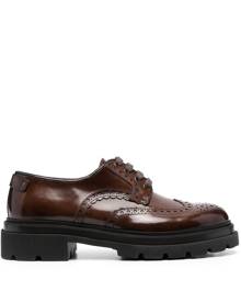 Santoni lace-up leather brogues - Brown