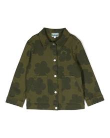 Kenzo Kids floral-print denim jacket - Green