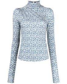 MARANT ÉTOILE graphic-print long-sleeve top - Blue