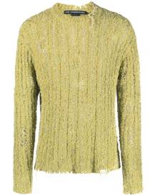 Andersson Bell distressed-effect ribbed-knit jumper - Green