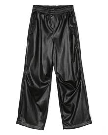 Pinko Kids high-waisted wide-leg trousers - Black