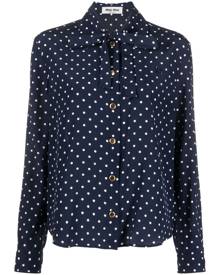 Miu Miu polka-dot silk shirt - Blue