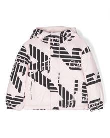 Emporio Armani Kids logo-print puffer jacket - Pink