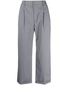 Marni straight-leg checked trousers - Blue