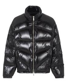 Armani Exchange high-shine puffer jacket - Black