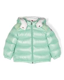 Moncler Enfant logo-print puffer jacket - Green