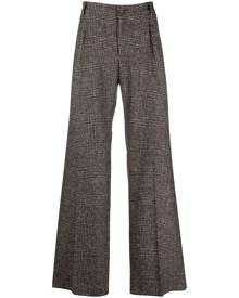 Dolce & Gabbana checked flared trousers - Brown
