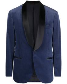 Brunello Cucinelli shawl-lapel velvet blazer - Blue