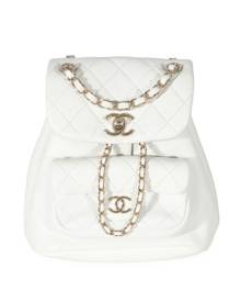 CHANEL Pre-Owned 2021-2022 Duma Reissue leather backpack - White