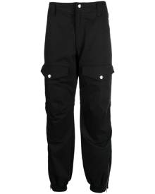 Moschino logo-patch wide-tapered trousers - Black