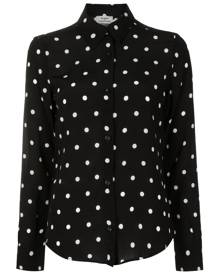 Amir Slama polka-dot pattern silk shirt - Black