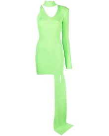 David Koma asymmetric-hem cut-out minidress - Green