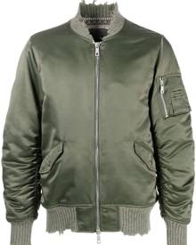 Giorgio Brato satin-finish distressed bomber jacket - Green