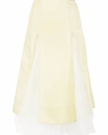 Molly Goddard layered-design tulle midi skirt - Yellow