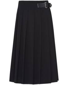 Prada pleated wool midi skirt - Black