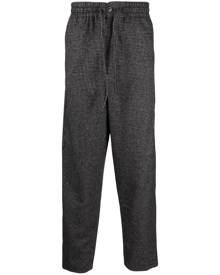 Kenzo logo-patch check-pattern tapered trousers - Grey