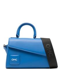 Omc logo-print faux-leather tote - Blue