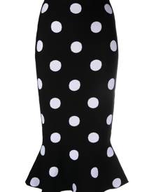 Marni polka-dot pattern midi skirt - Black