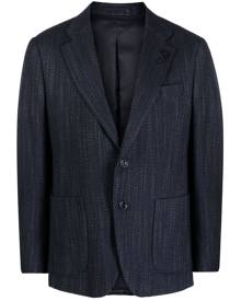 Lardini notched-lapels metallic-threading blazer - Black