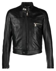 Dolce & Gabbana zip-up leather biker jacket - Black