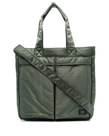 Porter-Yoshida & Co. logo zipped tote - Green