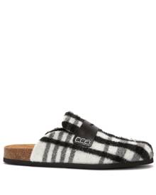 JW Anderson check loafers mules - Black