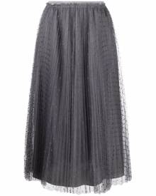 RED Valentino point d'esprit tulle midi skirt - Grey