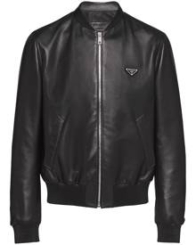 Prada leather bomber jacket - Black