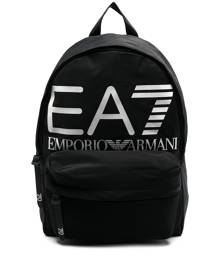 Ea7 Emporio Armani logo-print backpack - Black