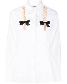 Vivetta motif-embroidered poplin shirt - White