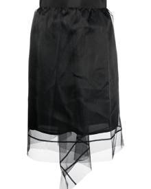 sacai high-waisted tulle midi skirt - Black