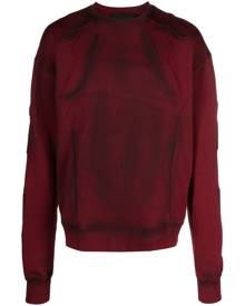 HELIOT EMIL tie-dye panelled cotton sweatshirt - Red