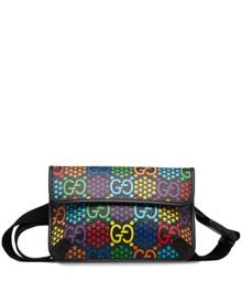 Gucci Pre-Owned 2020 GG Supreme Psychedelic flap belt bag - Black