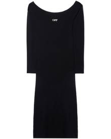 Off-White Off Stamp off-shoulder dress - Black