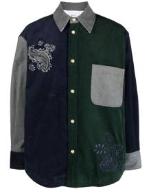 Thom Browne patchwork shirt jacket - Blue