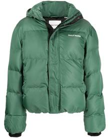 Daily Paper logo-print puffer jacket - Green