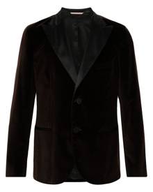 Peserico single-breasted velvet blazer - Black