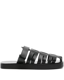 Ancient Greek Sandals Filoklis flat leather sandals - Black