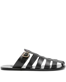 Ancient Greek Sandals Cosmo flat leather sandals - Black