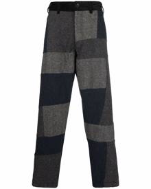 Comme Des Garçons Shirt contrast patchwork straight-leg trousers - Black
