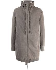 Boris Bidjan Saberi zipped hooded jacket - Grey