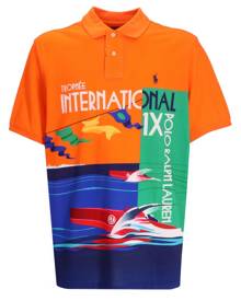 Polo Ralph Lauren graphic-print cotton polo shirt - Orange