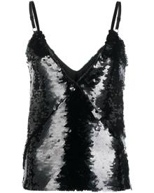 Federica Tosi sequin-embellished sleeveless tank top - Black