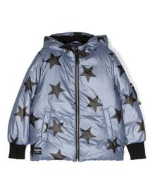 Nununu Star Bright-print padded jacket - Blue