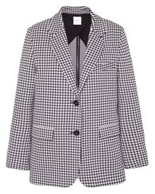 Rosetta Getty gingham-check tailored blazer - Black